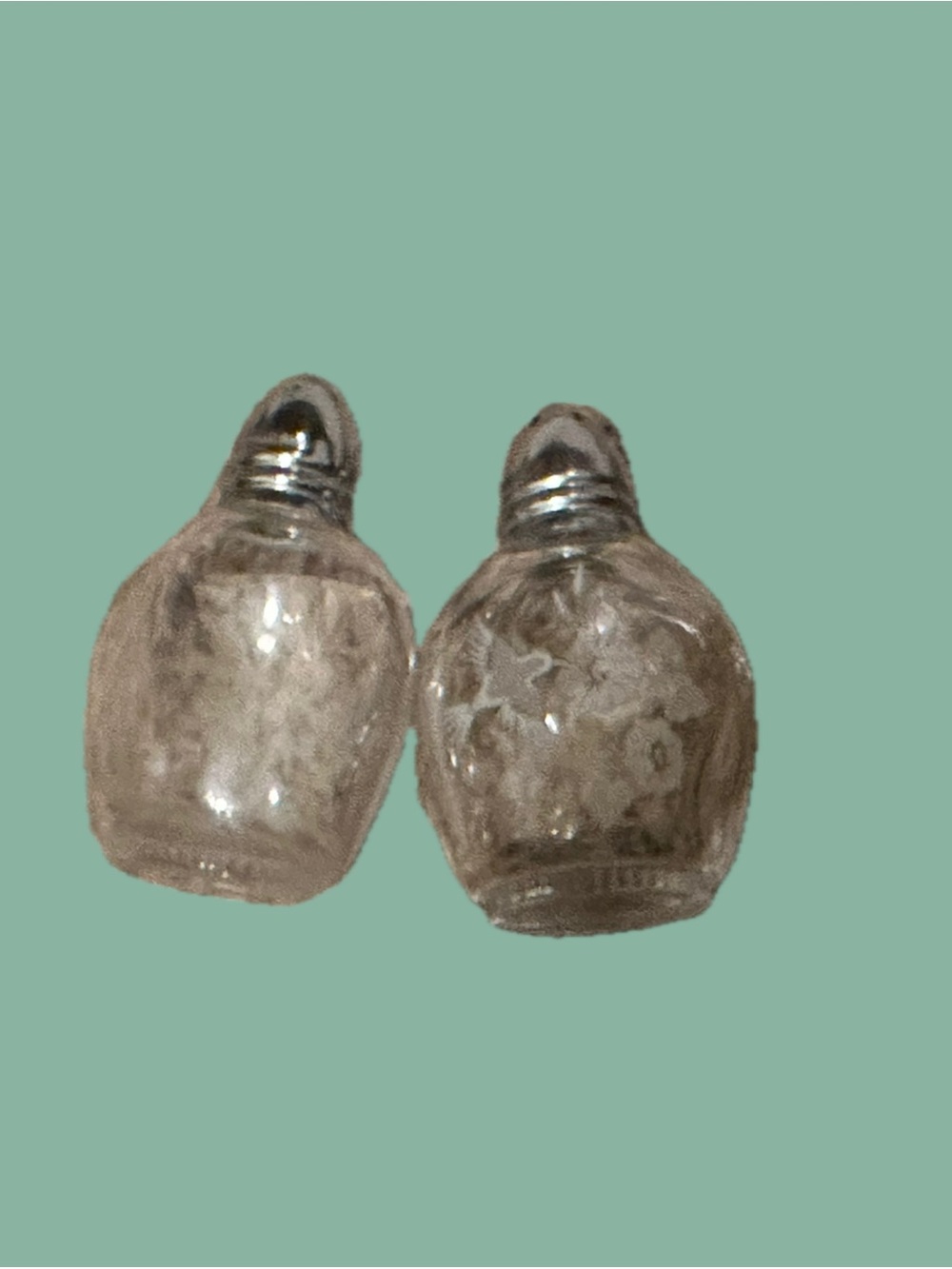 Vintage Salt and Pepper Shakers, Avon, 24% Lead Crystal
